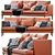 Paraiso Bonaldo Sofa: Modern and Stylish 3-Seater 3D model small image 1