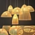  Rattan Lights Set: Stylish and Versatile 3D model small image 1