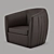 Aria Pleated Swivel Chair: Elegant Single Sofa 3D model small image 1
