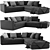 Elegant Minotti Andersen Line Sofa 3D model small image 1