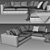 Elegant Minotti Andersen Line Sofa 3D model small image 4