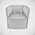 Santa Monica Armchair: Poliform Quality 3D model small image 4