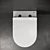 Moderno Wall-Hung Toilet: Sleek and Stylish 3D model small image 4