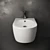 Ceramica Nova Simple Hanging Bidet 3D model small image 2