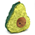 Adorable Plush Avocado Toy 3D model small image 2