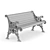 Cityscape Charm: Openwork Bench 3D model small image 4