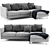 BoConcept Indivi Chaise Longue Sofa 3D model small image 1