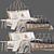 Deco Bed Anthropologie: Artful and Elegant 3D model small image 1