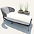 Elegant Outdoor Chaise Lounge 3D model small image 1