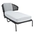 Elegant Outdoor Chaise Lounge 3D model small image 7