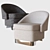 Sleek Lawson Lounge Armchair 3D model small image 1