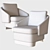 Minotti Lawson Medium Armchair: Sleek and Stylish 3D model small image 3