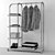 IKEA Kornsjö Clothes Rack: Sleek and Functional 3D model small image 5