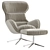 Boconcept Reno Chair & Footstool 3D model small image 3