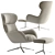 Boconcept Reno Chair & Footstool 3D model small image 4
