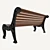 City Grove Outdoor Bench: Versatile, Stylish & Durable 3D model small image 3