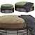 Lolah Rattan Indoor Ottoman 3D model small image 2