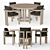 Teak Round Dining Table: Portofino Elegance 3D model small image 1