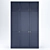 Custom-made Swing Door Cabinet Wardrobe - 1500x596x2500mm 3D model small image 1