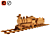 Classic Wooden Train Set 3D model small image 2