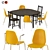 Classy Dining Set: IEKA Bekant Table & Leifarne Chairs 3D model small image 1