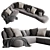 Modern Molteni&C Surf Sectional: Stylish & Spacious 3D model small image 2