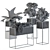 Metal Box Home Set: Stylish Plant Display 3D model small image 4