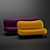 Dumbo Velvet and Leather Sofa 3D model small image 4
