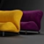 Dumbo Velvet and Leather Sofa 3D model small image 6