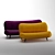 Dumbo Velvet and Leather Sofa 3D model small image 8