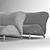 Dumbo Velvet and Leather Sofa 3D model small image 11