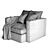 Crate and Barrel Lounge II Chair 3D model small image 5