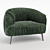 Sigmund Armchair: Stylish & Sophisticated Seating 3D model small image 1