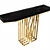 Elegant Brass & Marble Console 3D model small image 1