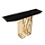 Elegant Brass & Marble Console 3D model small image 8