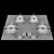 Sleek Gas Hob with Textures 3D model small image 2