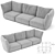 Edra Ultra-Comfort Standard Sofa 3D model small image 1