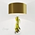 Vibrant Hand-blown Glass Table Lamp 3D model small image 2