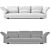 Luxury at its Finest: Edra Essential Sofa 3D model small image 4