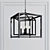 Contemporary Steel 4-Light Pendant Chandelier 3D model small image 1