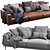 Modern Boconcept Carlton Sofa 3D model small image 3