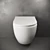 Sleek Wall-Hung Toilet Nova_Mia 3D model small image 2