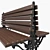 Prague Urban Bench: Durable, Portable & Stylish 3D model small image 4