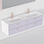 Modern Washbasin Cabinet Set 3D model small image 2