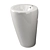 Sleek Monoblock Washbasin: Ceramica Nova 850 3D model small image 1