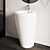 Sleek Monoblock Washbasin: Ceramica Nova 850 3D model small image 2