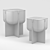 Contemporary Cork Chair: Bolota Quad 3D model small image 3