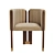 Elegant Upholstered Dining Chair 3D model small image 2