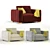 Elegant FlexForm Beauty Sofa 3D model small image 1