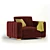 Elegant FlexForm Beauty Sofa 3D model small image 2